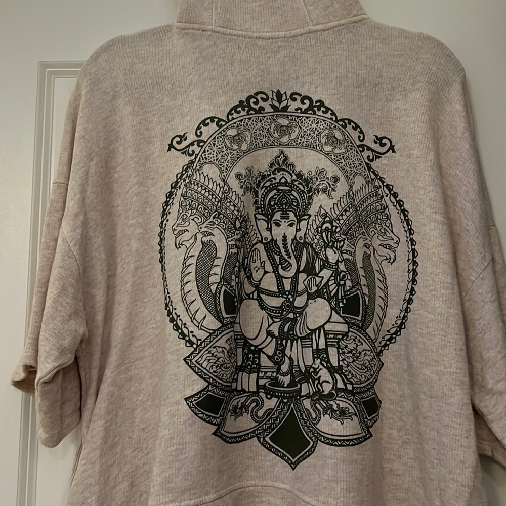 Zara drop sleeve Ganesh hoodie